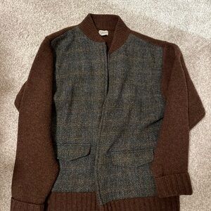 Vintage Brown Tweed Cardigan